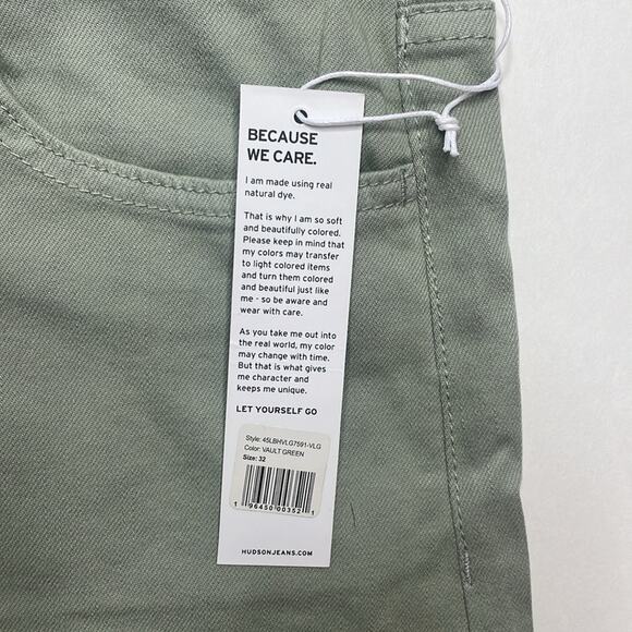 NWT Hudson green vault kass raw hem shorts size 32 - Picture 6 of 9